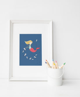 mermaid and seahorse frame